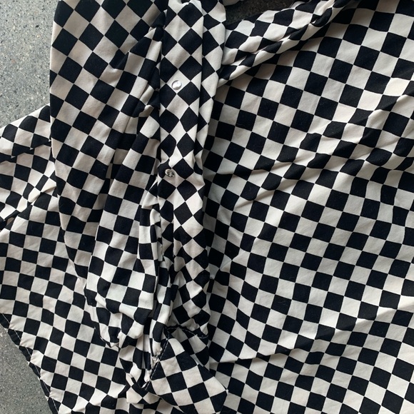 Checkered Ruched Blouse - Picture 5 of 5